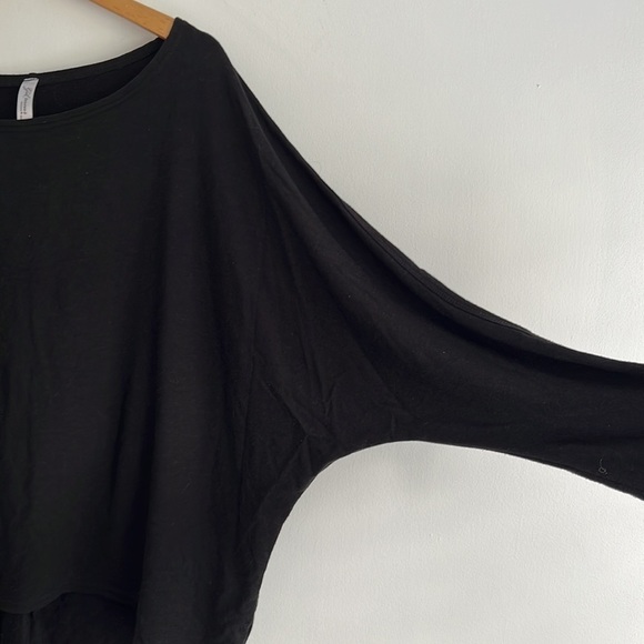 THE Gilmour Modal Blouson T Shirt Boatneck Drop Shoulder Black - Picture 4 of 7